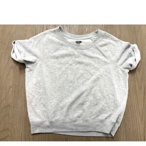 Aerie Gray Short Sleeve Sweatshirt Pullover Women’s Medium